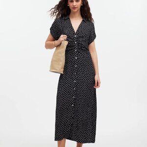 Madewell Button-Front Midi Shirtdress in Floral